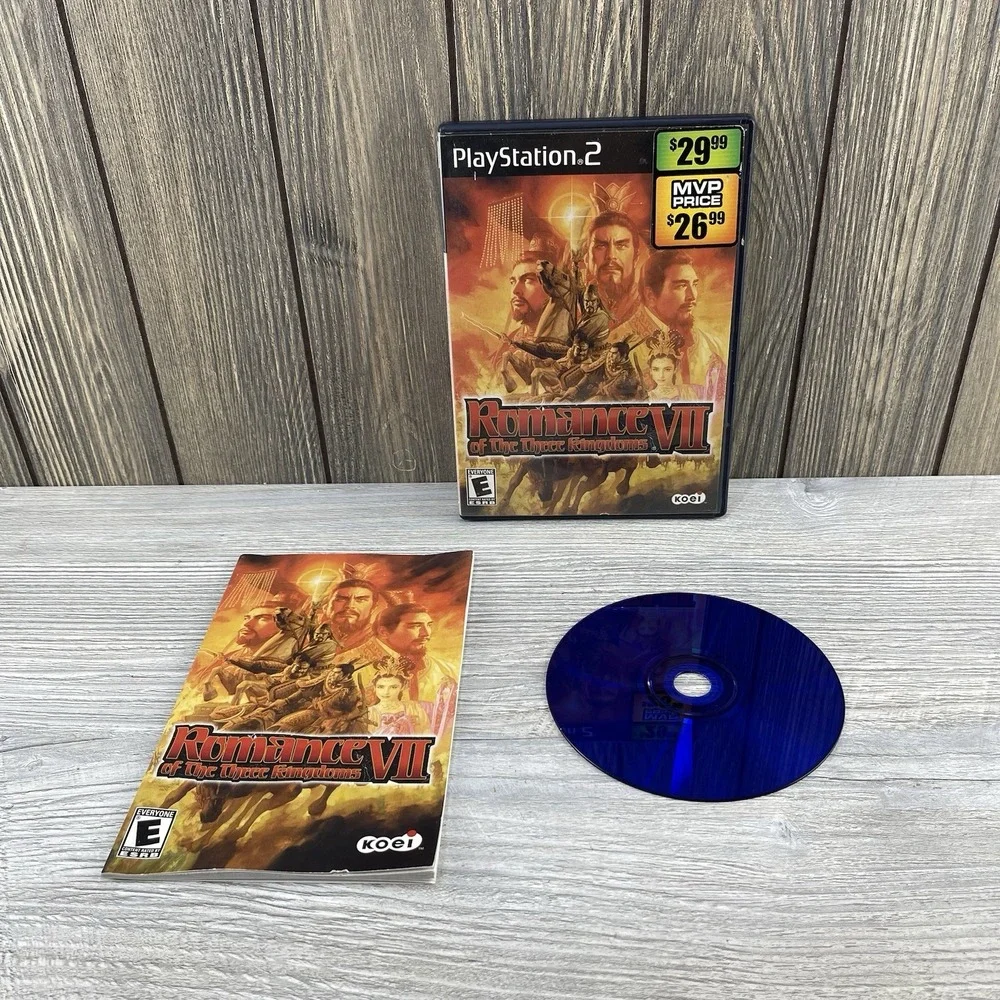 Romance of the Three Kingdoms VII (Sony PlayStation 2, 2002) Tested Working